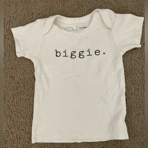 Finn + Emma, “biggie ❤️” 12-24 months t-shirt, gently used.